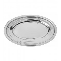 Travessa Oval Rasa 36 cm em Aço Inox